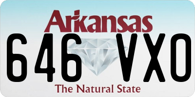 AR license plate 646VXO