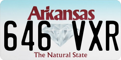 AR license plate 646VXR