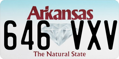 AR license plate 646VXV