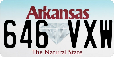 AR license plate 646VXW