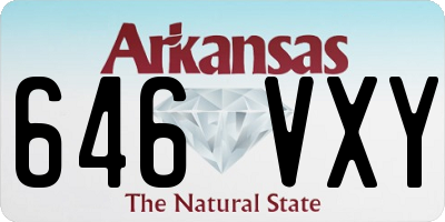 AR license plate 646VXY