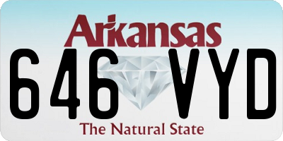 AR license plate 646VYD