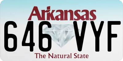 AR license plate 646VYF