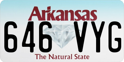 AR license plate 646VYG