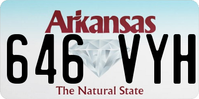 AR license plate 646VYH