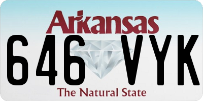 AR license plate 646VYK