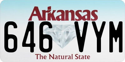 AR license plate 646VYM