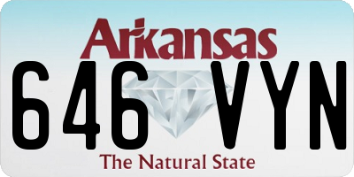 AR license plate 646VYN