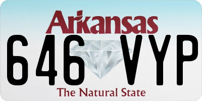 AR license plate 646VYP