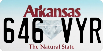 AR license plate 646VYR