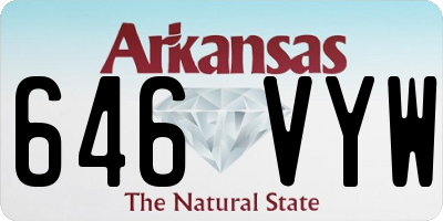 AR license plate 646VYW