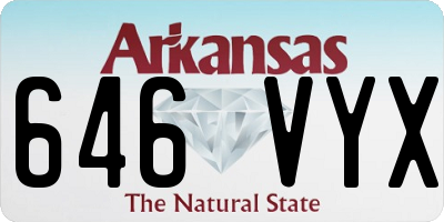 AR license plate 646VYX