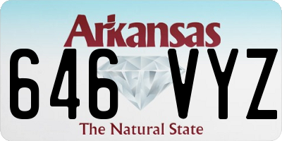 AR license plate 646VYZ