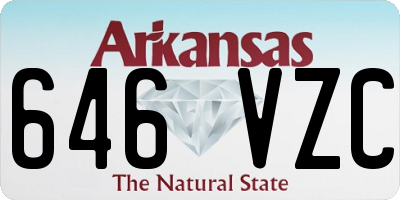 AR license plate 646VZC