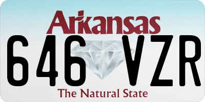 AR license plate 646VZR
