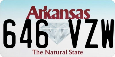 AR license plate 646VZW