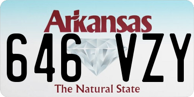 AR license plate 646VZY