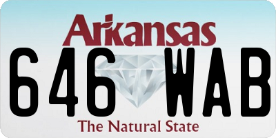AR license plate 646WAB
