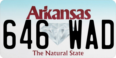 AR license plate 646WAD