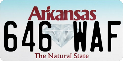 AR license plate 646WAF