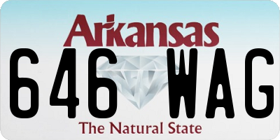 AR license plate 646WAG