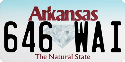 AR license plate 646WAI