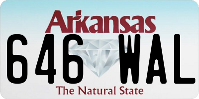 AR license plate 646WAL