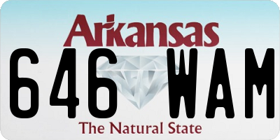 AR license plate 646WAM