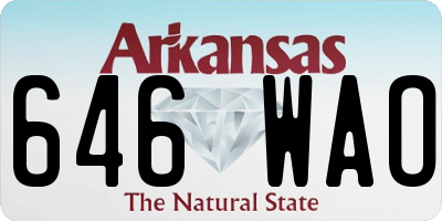 AR license plate 646WAO
