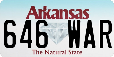 AR license plate 646WAR