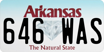 AR license plate 646WAS