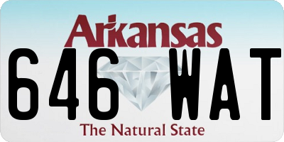 AR license plate 646WAT