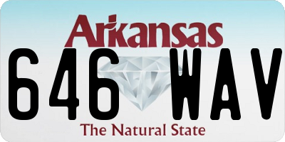 AR license plate 646WAV