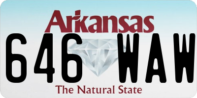 AR license plate 646WAW