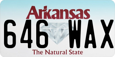 AR license plate 646WAX