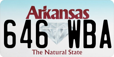 AR license plate 646WBA