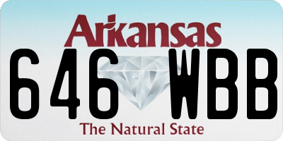 AR license plate 646WBB