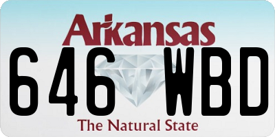 AR license plate 646WBD