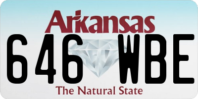 AR license plate 646WBE