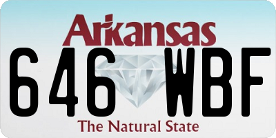 AR license plate 646WBF