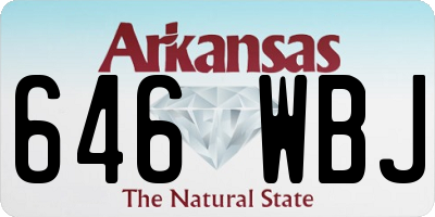 AR license plate 646WBJ
