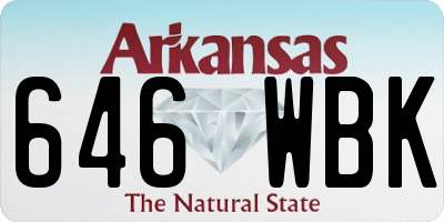 AR license plate 646WBK