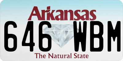 AR license plate 646WBM