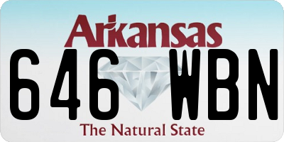 AR license plate 646WBN