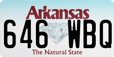 AR license plate 646WBQ