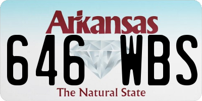AR license plate 646WBS