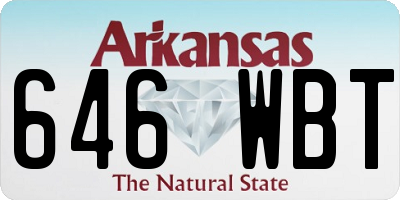 AR license plate 646WBT