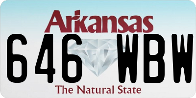 AR license plate 646WBW