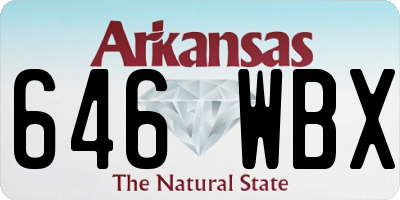 AR license plate 646WBX