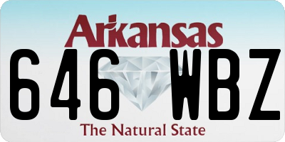 AR license plate 646WBZ